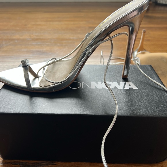 Fashion Nova Star of the Night Sliver Strap Heels - Picture 3 of 8